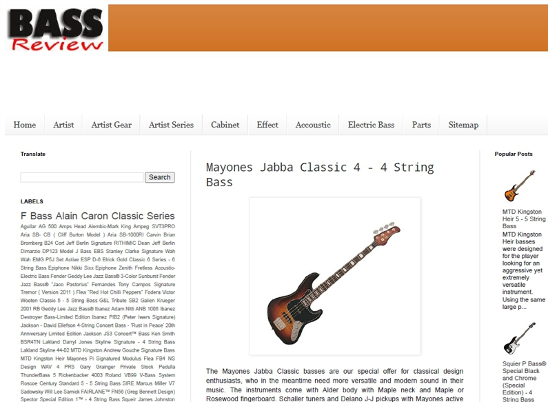 Bass Review, Mayones Jabba Classic 4 -scaled